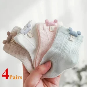 4Pairs/Lot Summer Baby Mesh Thin Socks